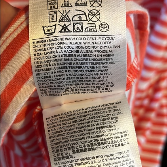 Pink/orange and white striped dress - Picture 6 of 6